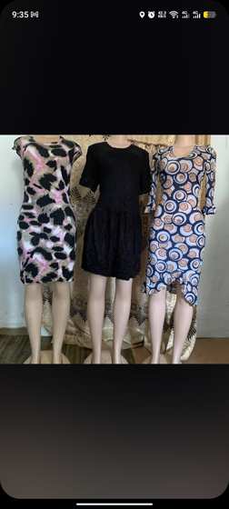 Sample sorted ladies dresses from a boutique bale